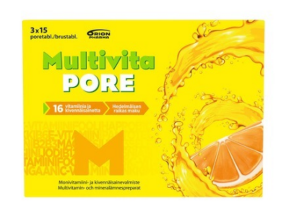 Multivita Pore monivitamiini 45 poretabl