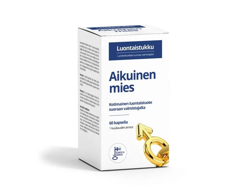 Luontaistukku, Aikuinen mies, 60 kaps, ravintolisä miehille