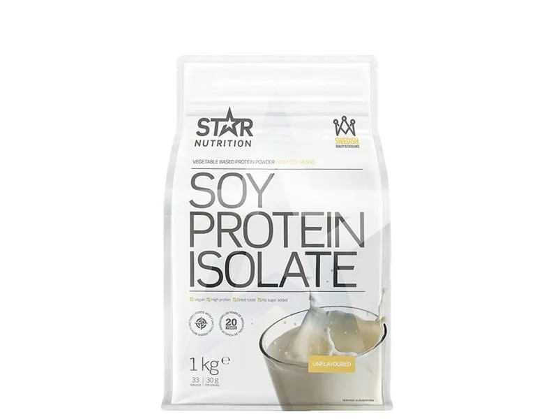 Star Nutrition vegaaninen proteiinijauhe Soy Protein Isolate 1 kg Natural