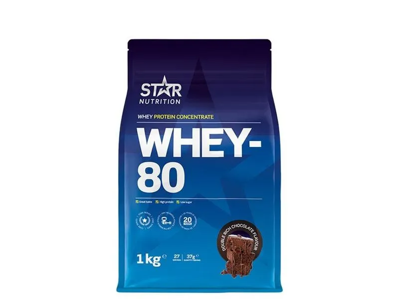 Star Nutrition Whey-80 Heraproteiini 1 kg Suklaa